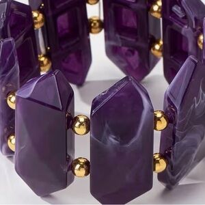 Elegant Purple and Gold Women's Bracelet